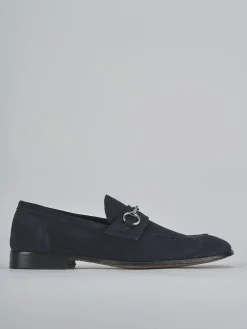 Mocassini camoscio blu