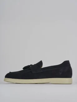 Mocassini camoscio blu