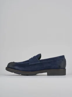 Mocassini camoscio blu