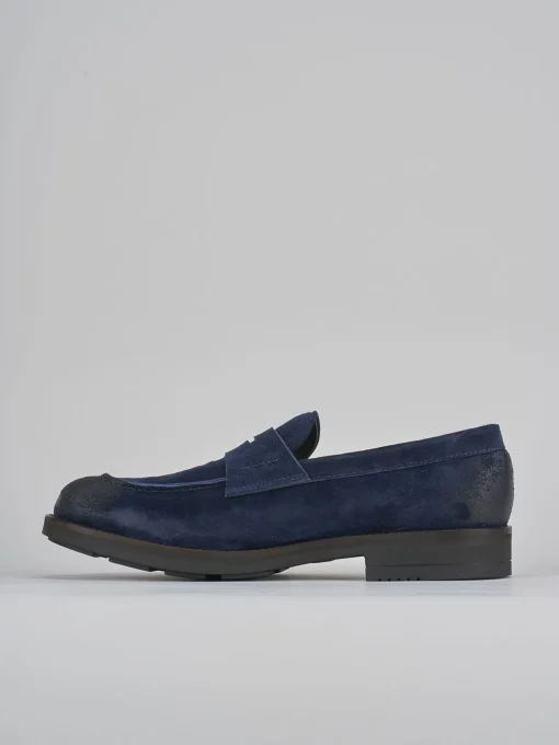 Mocassini camoscio blu