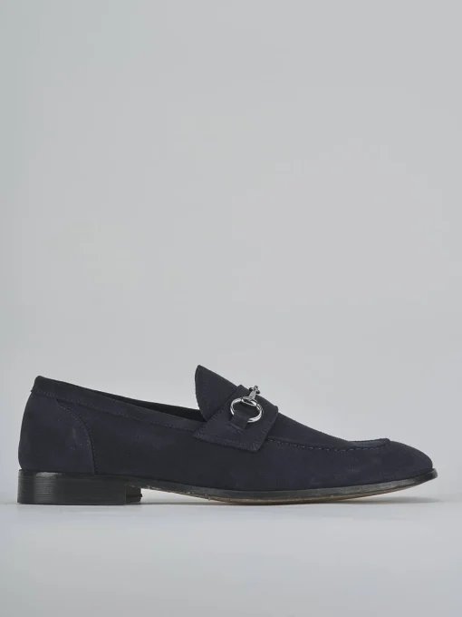 Mocassini camoscio blu