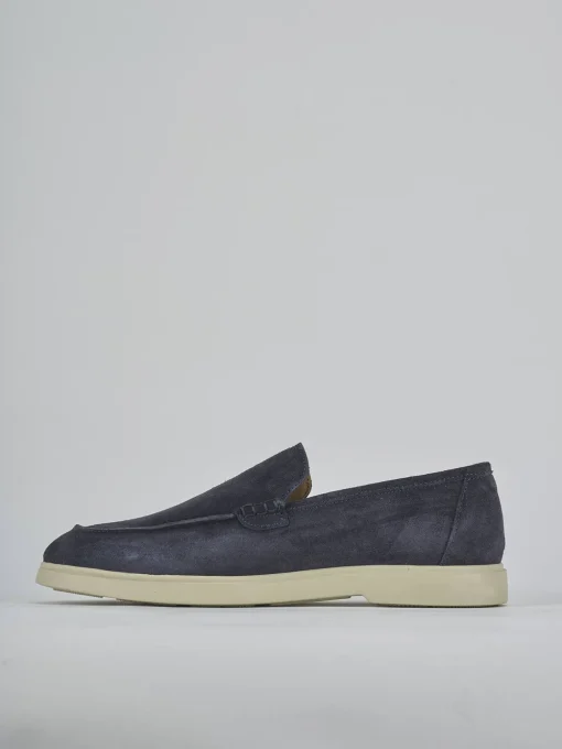 Mocassini camoscio blu