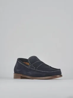 Mocassini camoscio blu