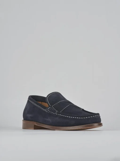 Mocassini camoscio blu