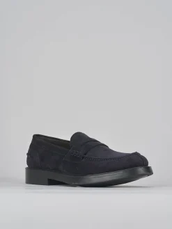 Mocassini camoscio blu