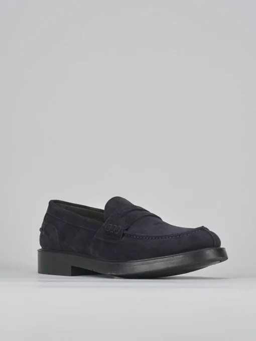 Mocassini camoscio blu
