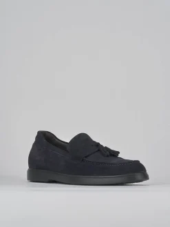 Mocassini camoscio blu