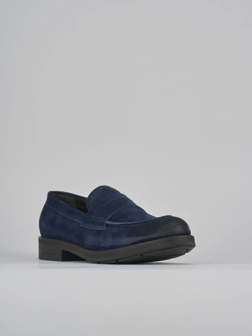 Mocassini camoscio blu