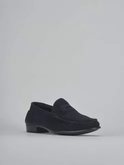 Mocassini camoscio blu