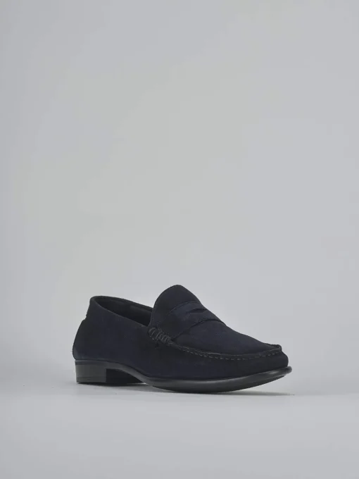 Mocassini camoscio blu
