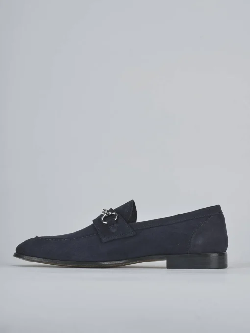 Mocassini camoscio blu