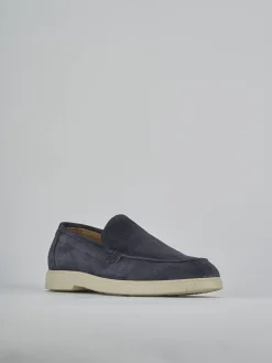 Mocassini camoscio blu