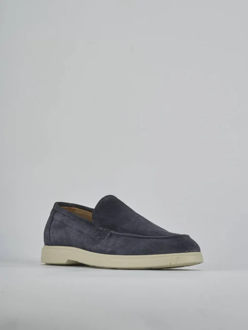 Mocassini camoscio blu