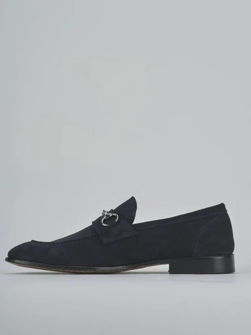 Mocassini camoscio blu