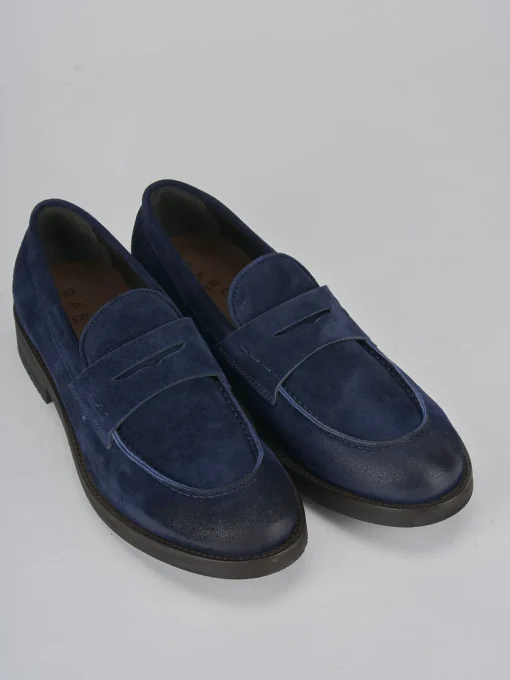 Mocassini camoscio blu