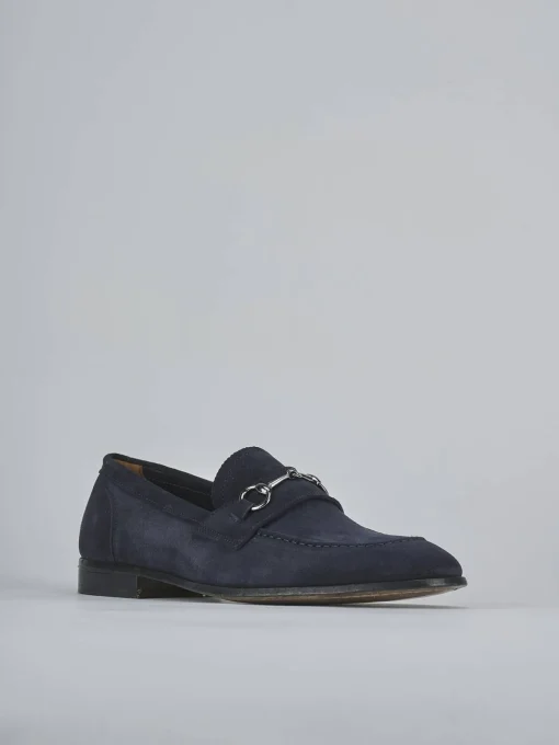 Mocassini camoscio blu