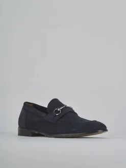 Mocassini camoscio blu