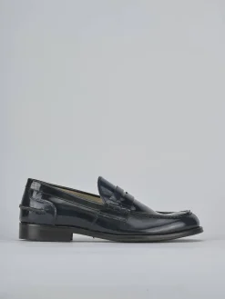 Mocassini pelle blu