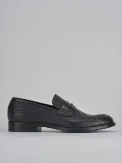 Mocassini pelle blu