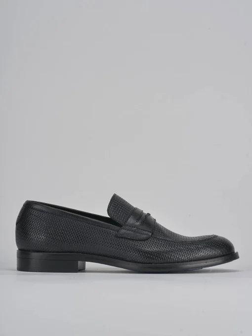 Mocassini pelle blu