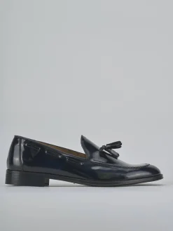Mocassini pelle blu