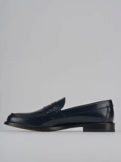 Mocassini pelle blu