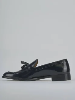 Mocassini pelle blu