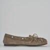 Mocassini tacco 1cm camoscio beige
