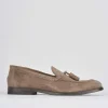 Mocassini tacco 2cm camoscio beige