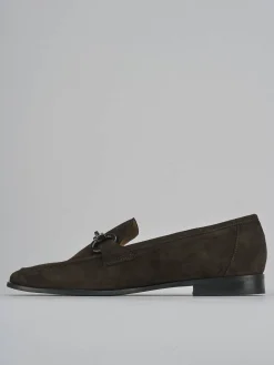 Mocassini tacco 1cm camoscio testa