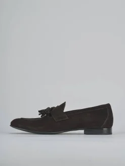 Mocassini tacco 1cm camoscio testa