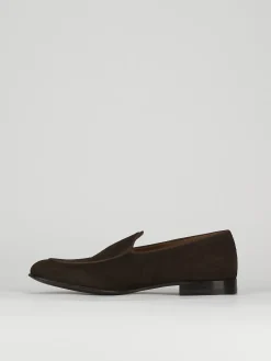 Mocassini tacco 2cm camoscio testa
