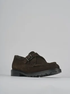 Mocassini tacco 2cm camoscio testa