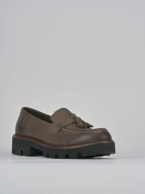 Mocassini tacco 3cm nabuk beige