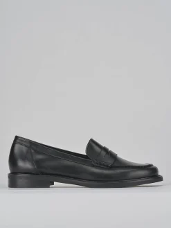 Mocassini tacco 2cm pelle nero