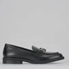 Mocassini tacco 2cm pelle nero