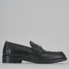 Mocassini tacco 2cm pelle nero