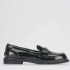 Mocassini tacco 2cm pelle nero