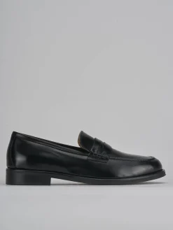 Mocassini tacco 2cm pelle nero