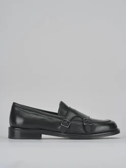 Mocassini tacco 2cm pelle nero