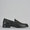 Mocassini tacco 2cm pelle nero
