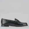 Mocassini tacco 2cm pelle nero