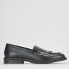 Mocassini tacco 1cm pelle nero