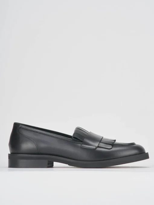 Mocassini tacco 1cm pelle nero