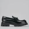 Mocassini tacco 2cm pelle nero