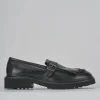 Mocassini tacco 2cm pelle nero