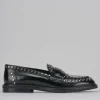 Mocassini tacco 1cm pelle nero