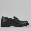 Mocassini tacco 1cm pelle nero