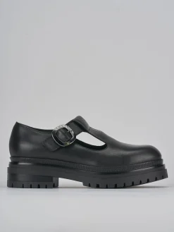 Mocassini tacco 3cm pelle nero