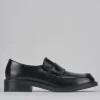 Mocassini tacco 2cm pelle nero